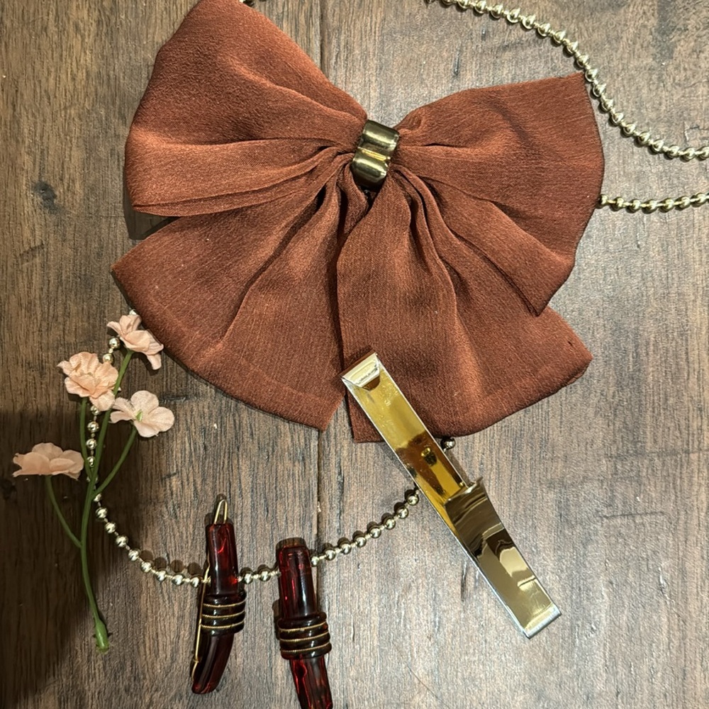 Vintage Bow Barrettes Hair Clips Deadstock